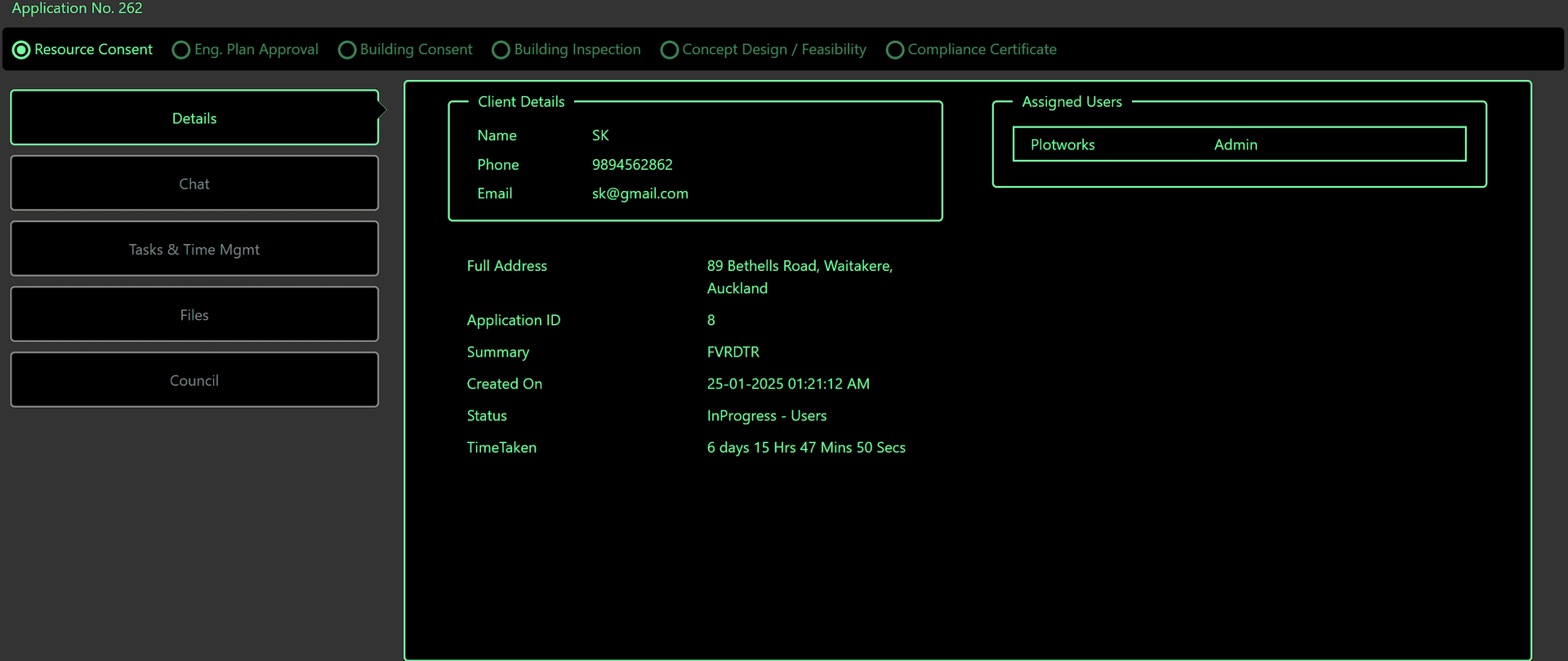 PlotWorks Dashboard